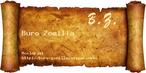 Buro Zomilla névjegykártya